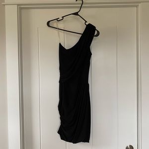 Black one shoulder dress